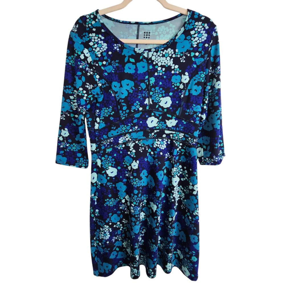 Title Nine Dress Knee Length Dress Floral Dress Athletic Dress Women S Blue